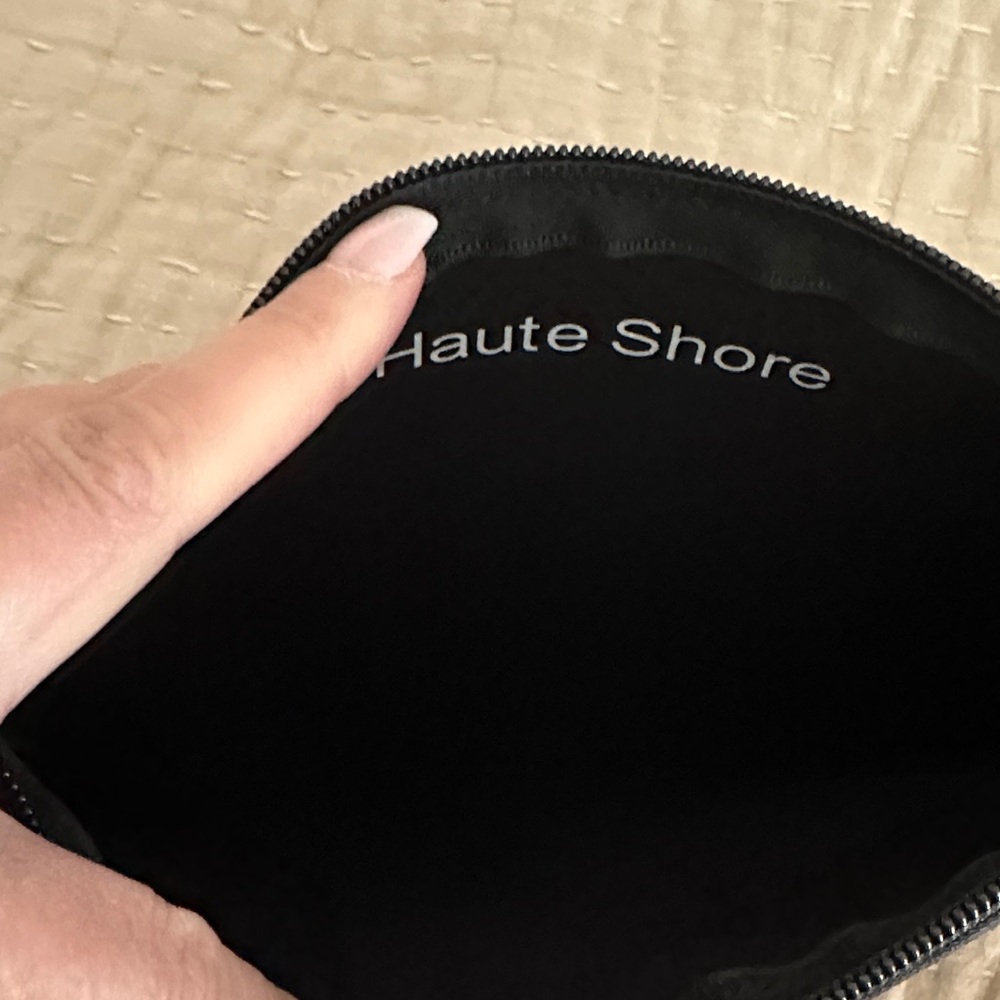 HAUTE SHORE Black Clutch with Red and Green Accents - Picture 3 of 3